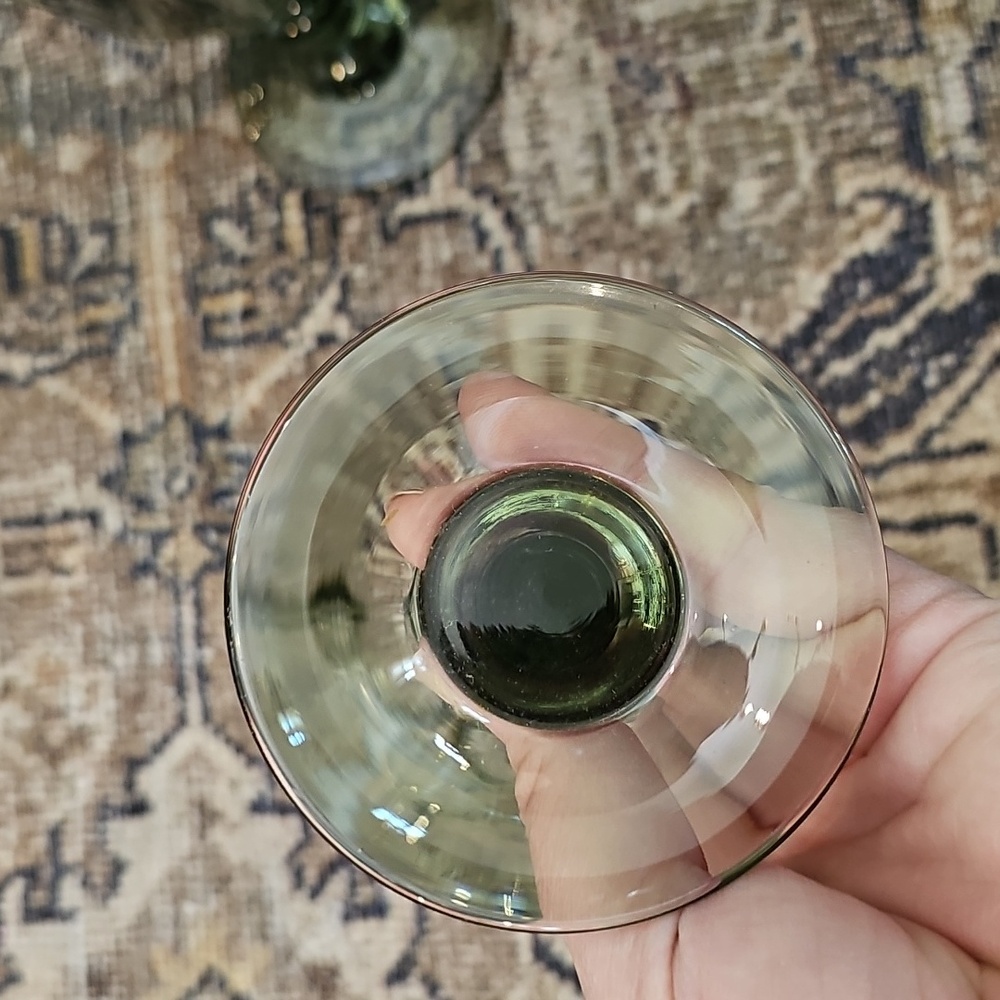 SALE! Vintage Lenox Pale Antique Green Goblets Set Of 4 - Picture 12 of 14